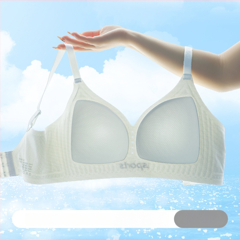 Sportinis liemenė be siūlių, švelni atrama, plonos formuotos kaušeliai, nailono audinys, fiksuotos dvigubos petnešos