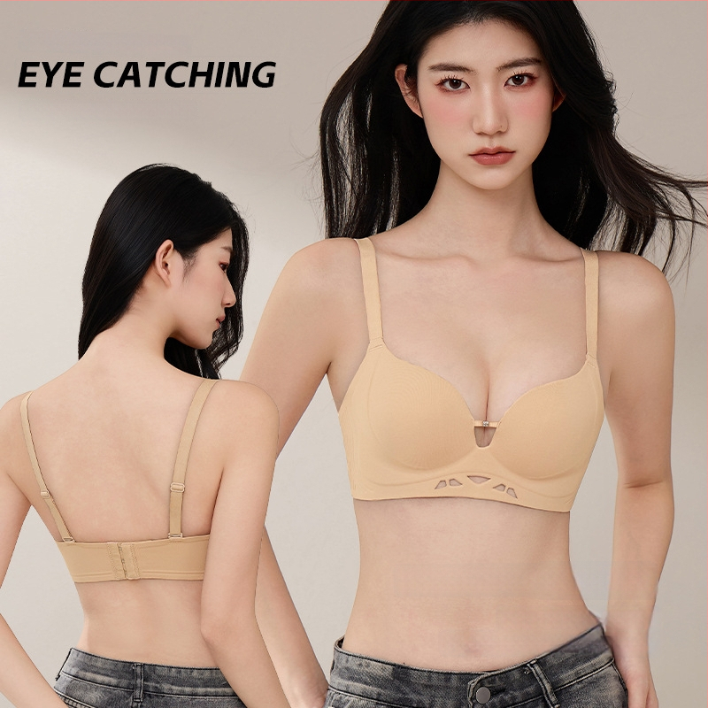 Nėriniuota be siūlių liemenėlė mažoms krūtimis, push-up efektas, 3/4 puodelio, nailonas su spandeks įdėklu