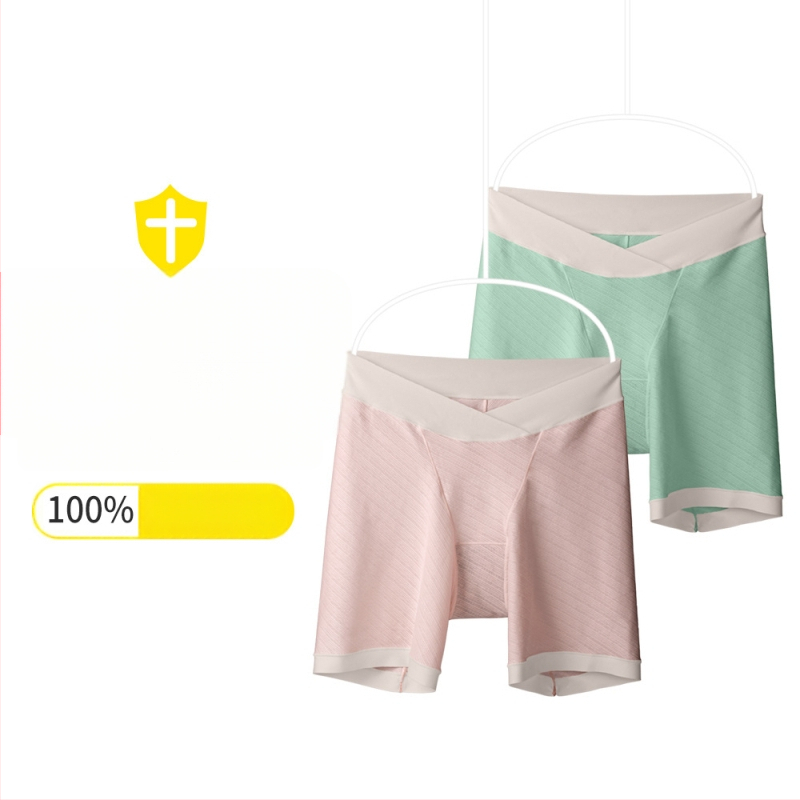 Rasedate püksid: puuvillased, hingavad, antibakteriaalsed, kõhu tugi, keskmise kõrgusega vöökoht