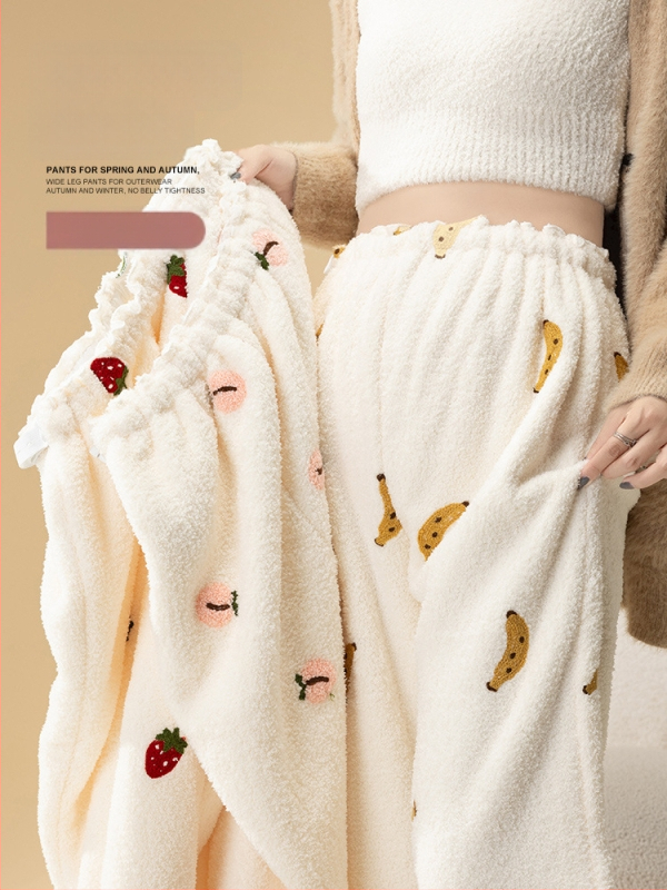 Rasedate pajama püksid – fleecevoodriga, talveks, vaba lõige, reguleeritav vöökoht (Polüester >95%)