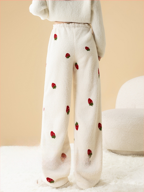 Rasedate pajama püksid – fleecevoodriga, talveks, vaba lõige, reguleeritav vöökoht (Polüester >95%)