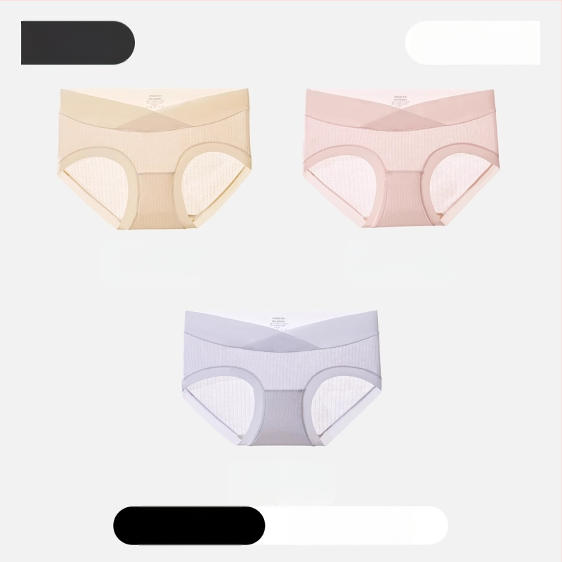 Nėščiųjų apatiniai iš modal audinio, medvilninė įdaila tarp kirkšnių, pilvo palaikymas, ribinis mezgimas, žemas juosmuo