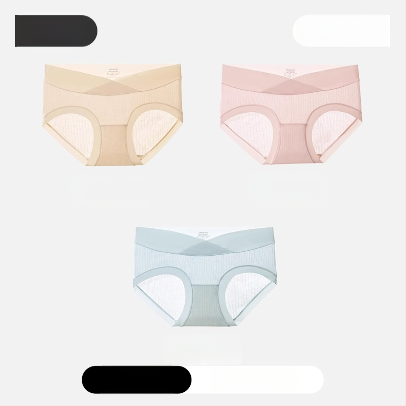 Nėščiųjų apatiniai iš modal audinio, medvilninė įdaila tarp kirkšnių, pilvo palaikymas, ribinis mezgimas, žemas juosmuo