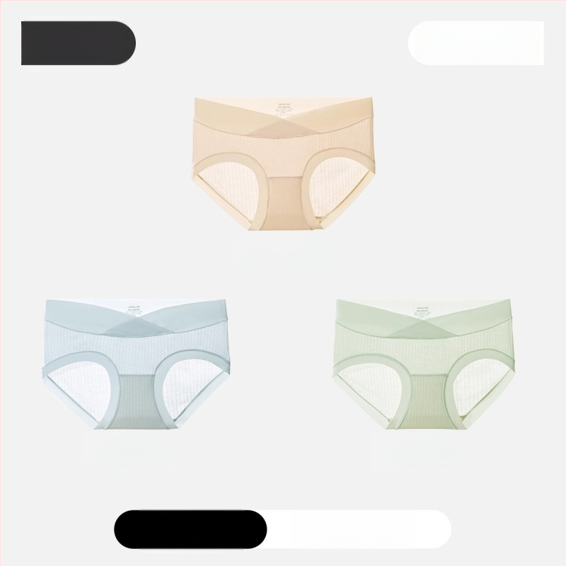 Nėščiųjų apatiniai iš modal audinio, medvilninė įdaila tarp kirkšnių, pilvo palaikymas, ribinis mezgimas, žemas juosmuo