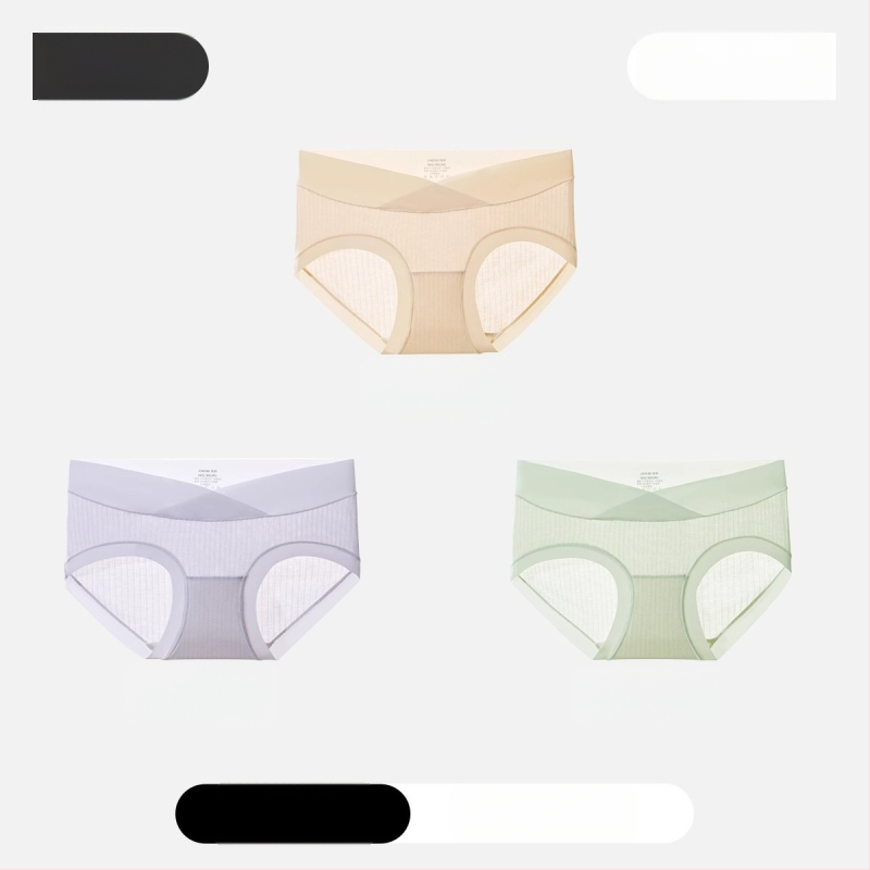 Nėščiųjų apatiniai iš modal audinio, medvilninė įdaila tarp kirkšnių, pilvo palaikymas, ribinis mezgimas, žemas juosmuo