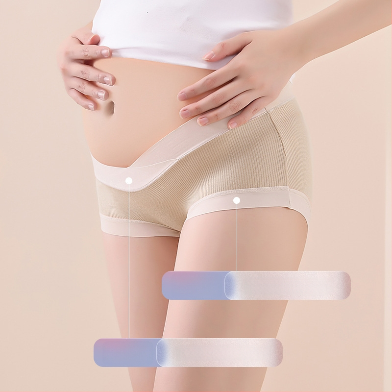 Nėščių moterų apatiniai iš modalinio audinio, vidutinio aukščio juosmens, intymiai zonai medvilninis įdaila, pilvo parama, kvėpuojantys, greitai džiūstantys