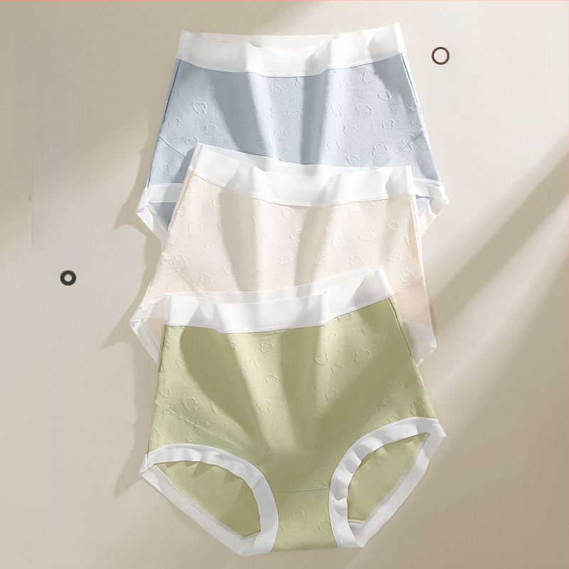 Nėščiųjų apatinių drabužių jacquard medvilnė, aukštas liemuo, pilvo parama, 100% medvilnė intarpas kirkšnyje, visoms sezonoms