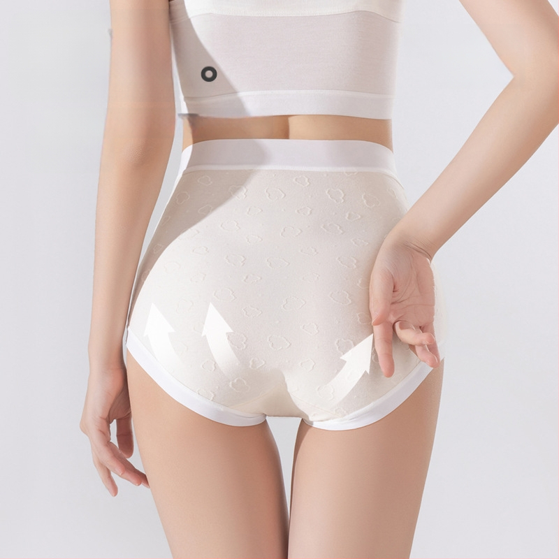 Nėščiųjų apatinių drabužių jacquard medvilnė, aukštas liemuo, pilvo parama, 100% medvilnė intarpas kirkšnyje, visoms sezonoms