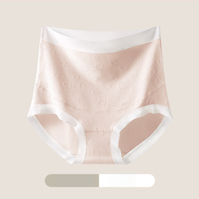 Nėščiųjų apatinių drabužių jacquard medvilnė, aukštas liemuo, pilvo parama, 100% medvilnė intarpas kirkšnyje, visoms sezonoms