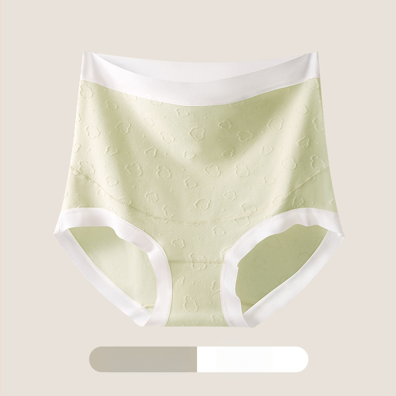 Nėščiųjų apatinių drabužių jacquard medvilnė, aukštas liemuo, pilvo parama, 100% medvilnė intarpas kirkšnyje, visoms sezonoms