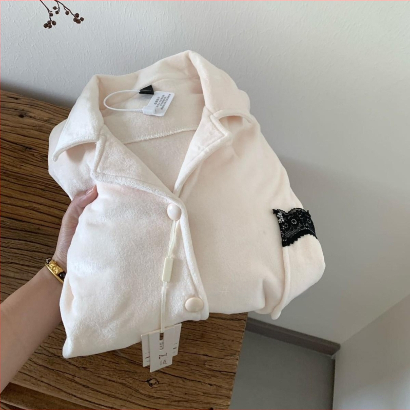 Island Velvet pidžaama komplekt prantsuse stiilis pitsiga, pikkade varrukatega, püksid