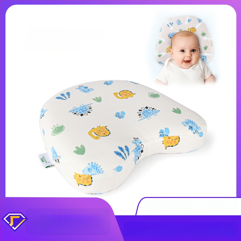 Kūdikių pagalvė iš atminties putų galvos formavimui, ovalios formos užvalkalas, 100% medvilnės užvalkalas, tinkama kūdikiams — saien