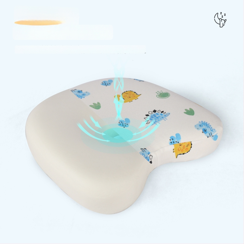 Kūdikių pagalvė iš atminties putų galvos formavimui, ovalios formos užvalkalas, 100% medvilnės užvalkalas, tinkama kūdikiams — saien