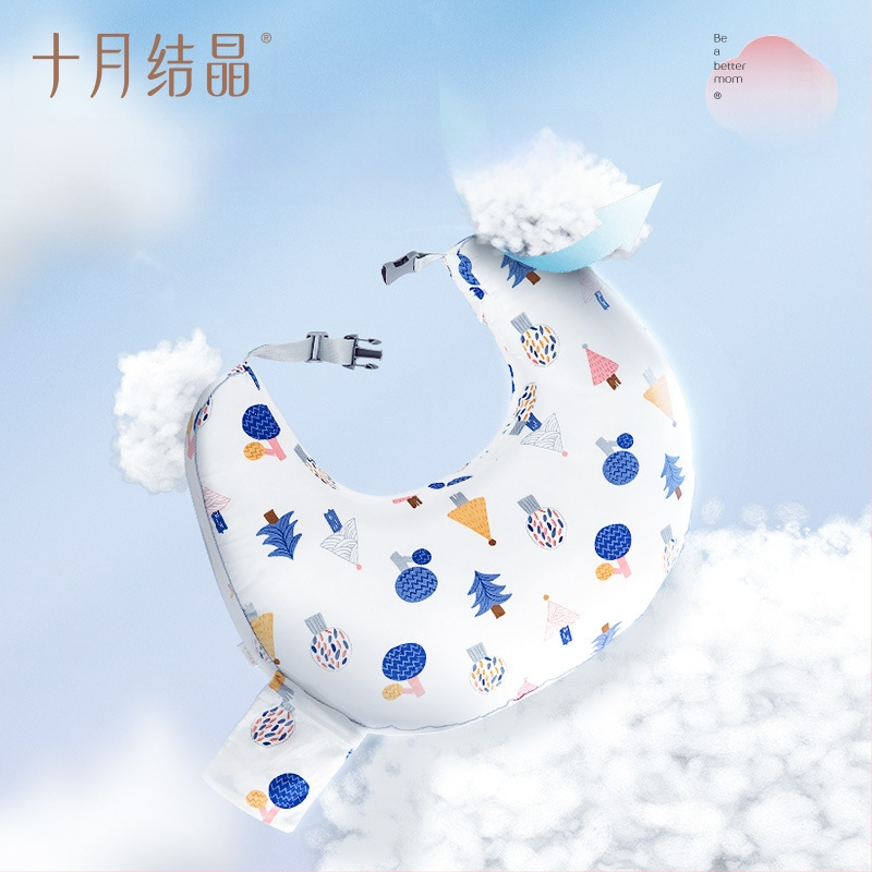 October Crystal žindymo pagalvė – daugiafunkcinis žindymo pagalvėlis, juosmens parama, medvilnės audinys