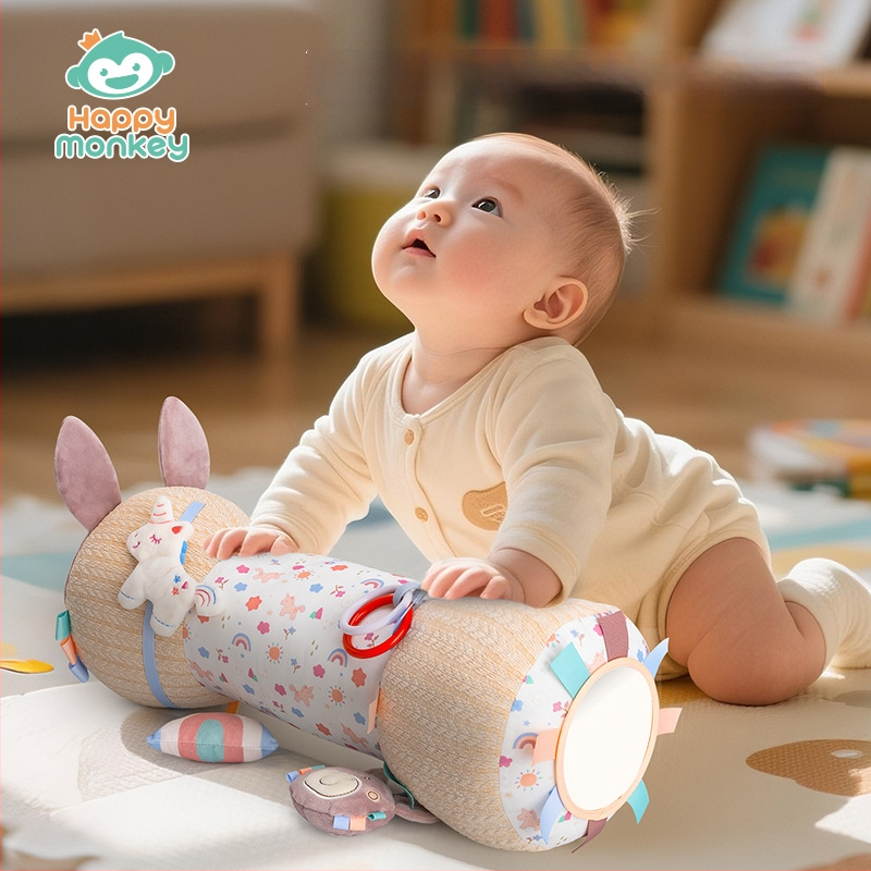 Švelni pliušiniai kūdikio pagalvėlė: palaiko galvą, skirta laikui ant pilvo ir pratimams ropoti (0–2 metų)