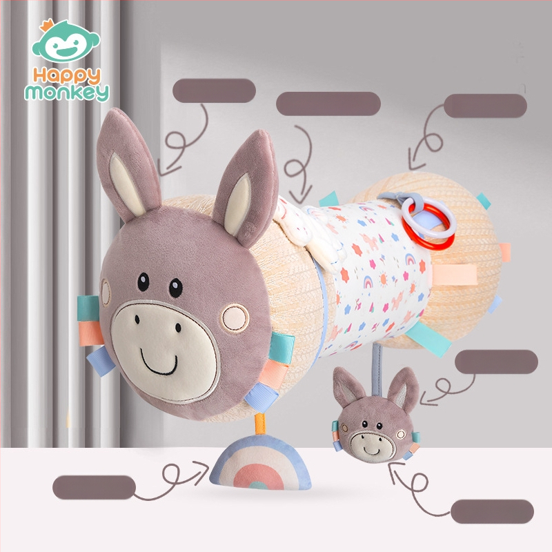 Švelni pliušiniai kūdikio pagalvėlė: palaiko galvą, skirta laikui ant pilvo ir pratimams ropoti (0–2 metų)