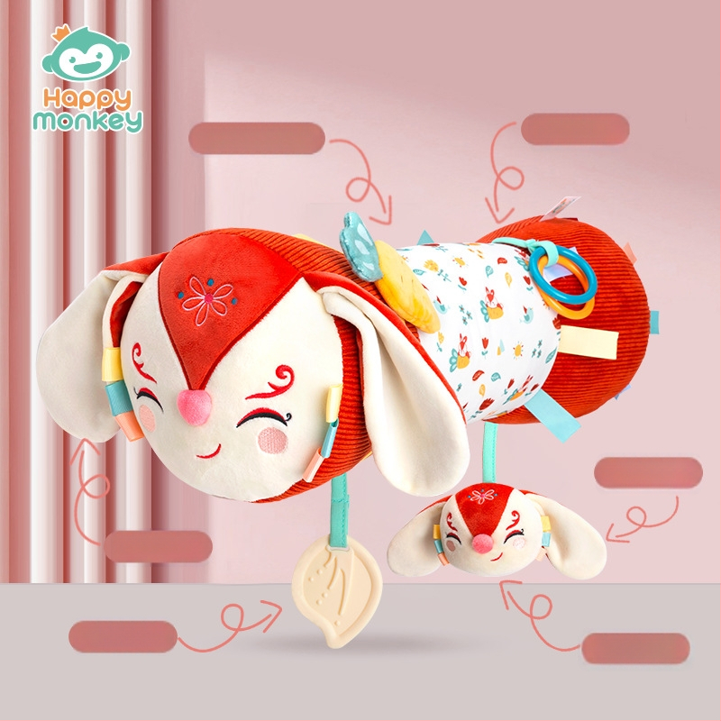 Švelni pliušiniai kūdikio pagalvėlė: palaiko galvą, skirta laikui ant pilvo ir pratimams ropoti (0–2 metų)