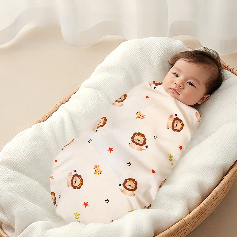 Kūdikių įvyniojimo antklodė iš 100% medvilnės – naujagimiams, svoris iki 0,5 kg, pritaikoma, animacinio stiliaus