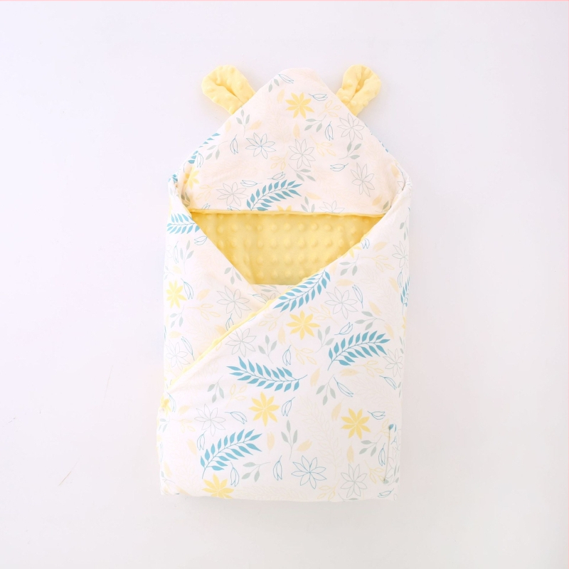 Beebihug-pleed 100% puuvillast, täidis keemiliste kiududega, karikatuurimuster, vastsündinutele, kogu hooajaks