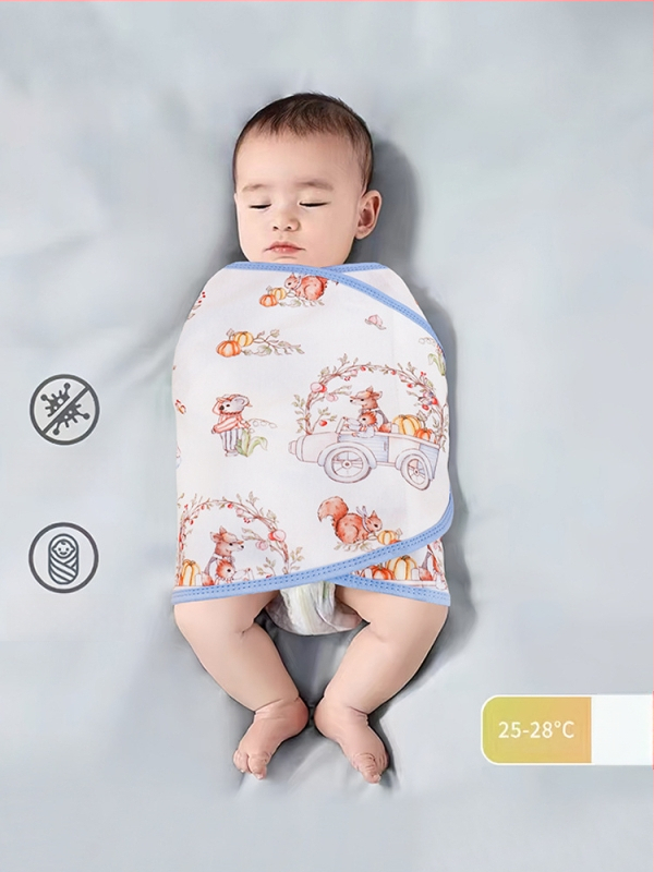 Mähkimispleed 100% puuvillast, täidis 100% puuvill, muster: joonis, sobib imikutele ja väikelastele 1–3-aastased (80–100 cm)