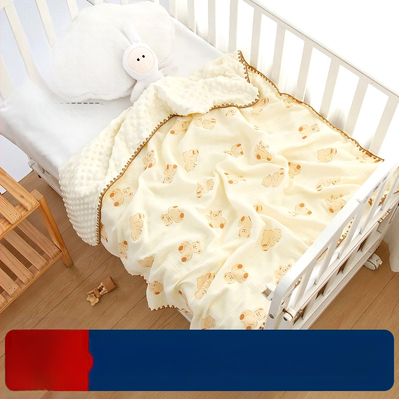 Kūdikių pledas iš 100% medvilnės, 300–500 g, tinkamas naujagimiams iki 6 metų, visoms sezono laikams, animacinių personažų stilius.