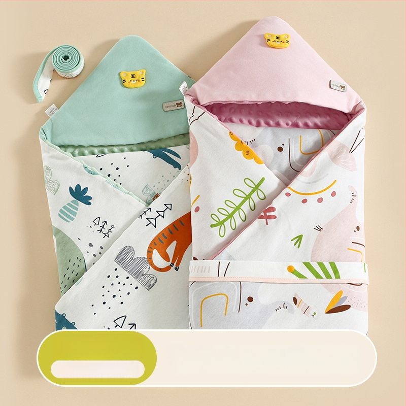 Naujagimiams pledas iš 100% medvilnės, žieminis sezonas, paprastas dizainas, svoris mažiau nei 0,5 kg