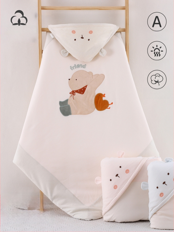 Beebi mähkimis tekk, üle 95% puuvill, täidis 30% puuvill 70% polüester, karikatuuride muster, sobib kevadeks, sügiseks ja talveks, beebidele 0–12 kuud