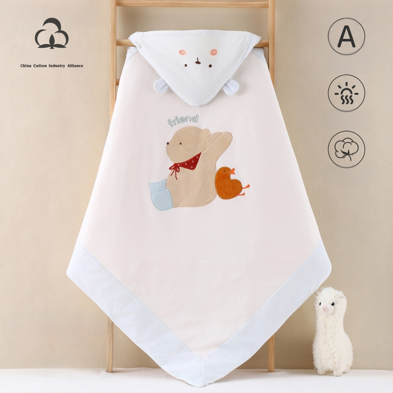 Beebi mähkimis tekk, üle 95% puuvill, täidis 30% puuvill 70% polüester, karikatuuride muster, sobib kevadeks, sügiseks ja talveks, beebidele 0–12 kuud