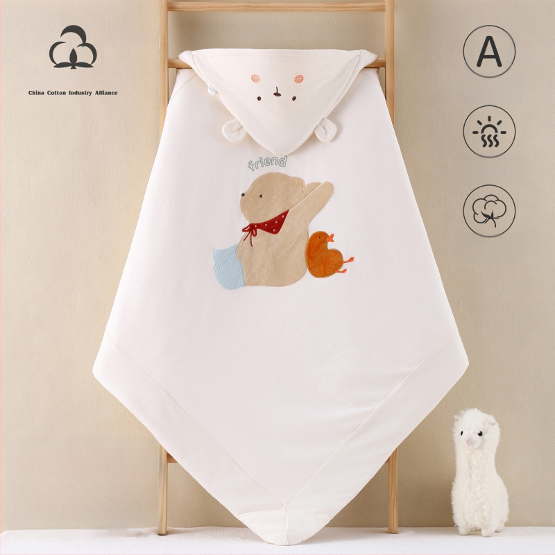 Beebi mähkimis tekk, üle 95% puuvill, täidis 30% puuvill 70% polüester, karikatuuride muster, sobib kevadeks, sügiseks ja talveks, beebidele 0–12 kuud