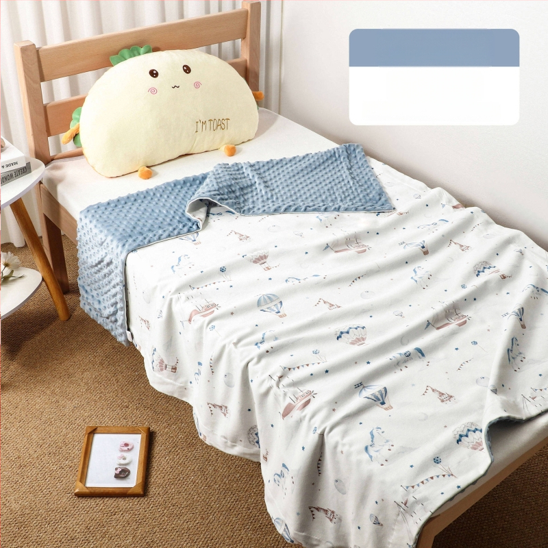 Kūdikių pledas su megztu medvilniniu audiniu ir Poliesterio įdaru, animacinio stiliaus, pavasaris–ruduo, tinkamas iki 6 metų amžiaus, svoris 0,55–1,0 kg