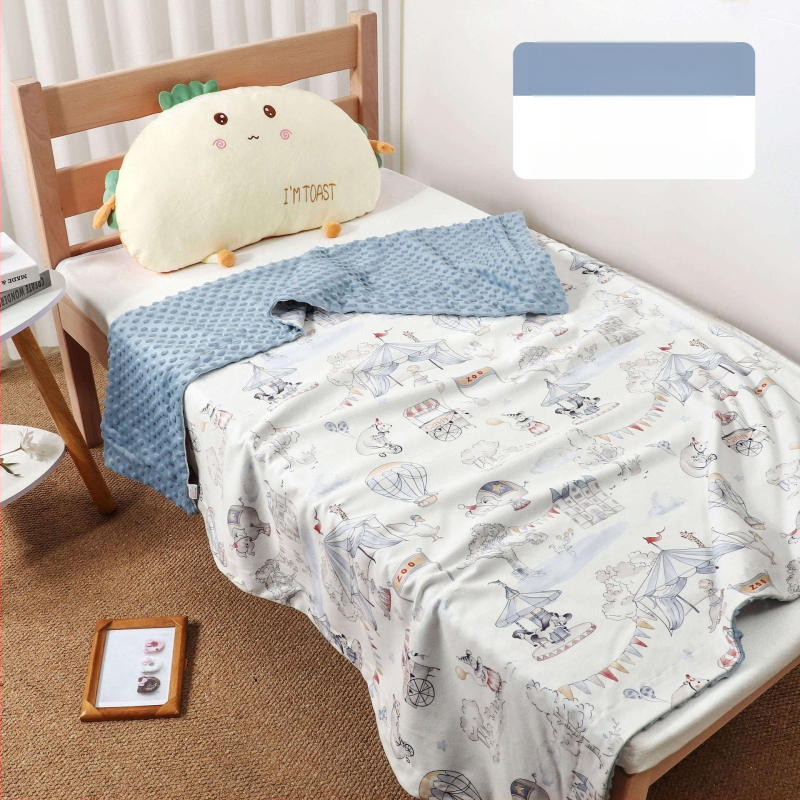 Kūdikių pledas su megztu medvilniniu audiniu ir Poliesterio įdaru, animacinio stiliaus, pavasaris–ruduo, tinkamas iki 6 metų amžiaus, svoris 0,55–1,0 kg