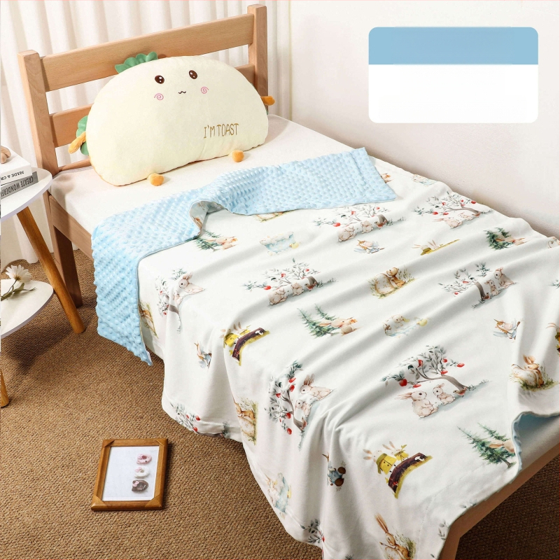 Kūdikių pledas su megztu medvilniniu audiniu ir Poliesterio įdaru, animacinio stiliaus, pavasaris–ruduo, tinkamas iki 6 metų amžiaus, svoris 0,55–1,0 kg