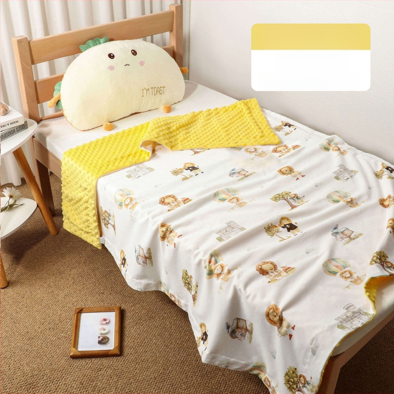 Kūdikių pledas su megztu medvilniniu audiniu ir Poliesterio įdaru, animacinio stiliaus, pavasaris–ruduo, tinkamas iki 6 metų amžiaus, svoris 0,55–1,0 kg