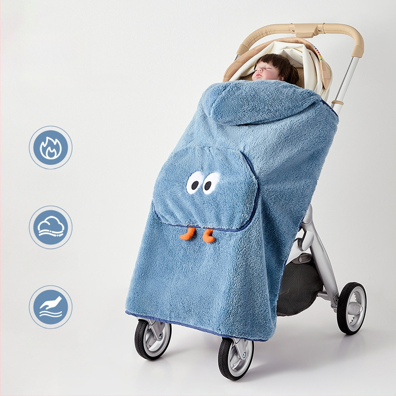 Kūdikio vežimėlio antklodė – poliesteris, rudenis–žiema, naujagimiams, vėją atmušanti, animacinio stiliaus