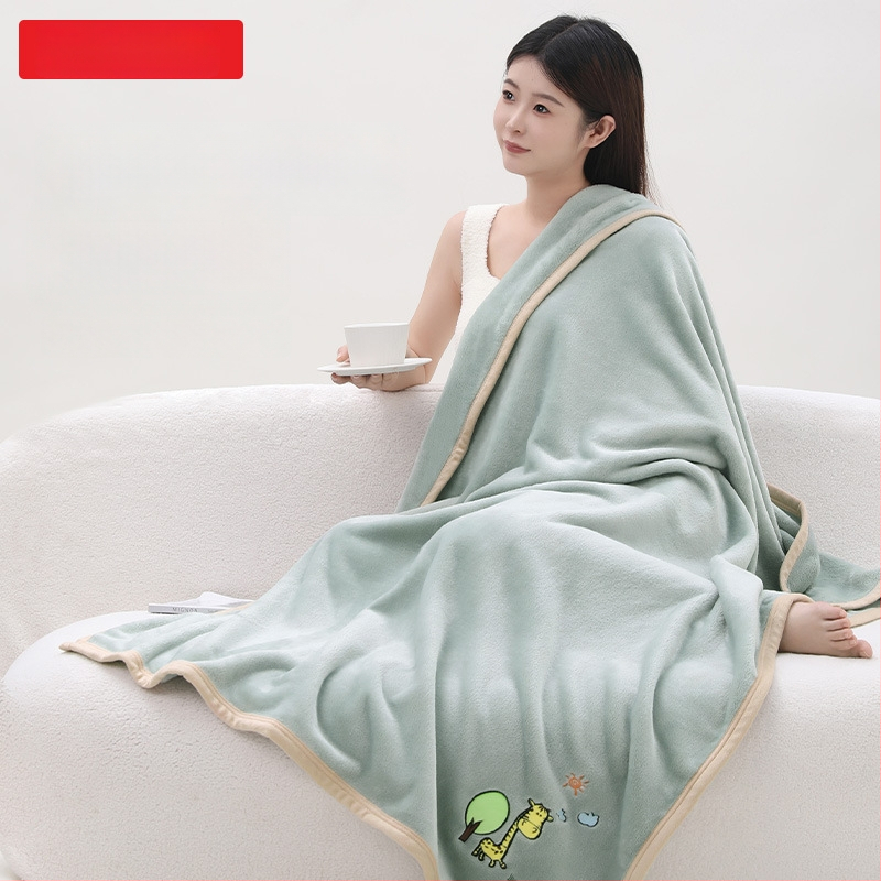 Flanelinė antklodė su logotipo siuvimu, 300–500 g svoris, tinkama visiems metų laikams, vaikams nuo 6 iki 12 metų