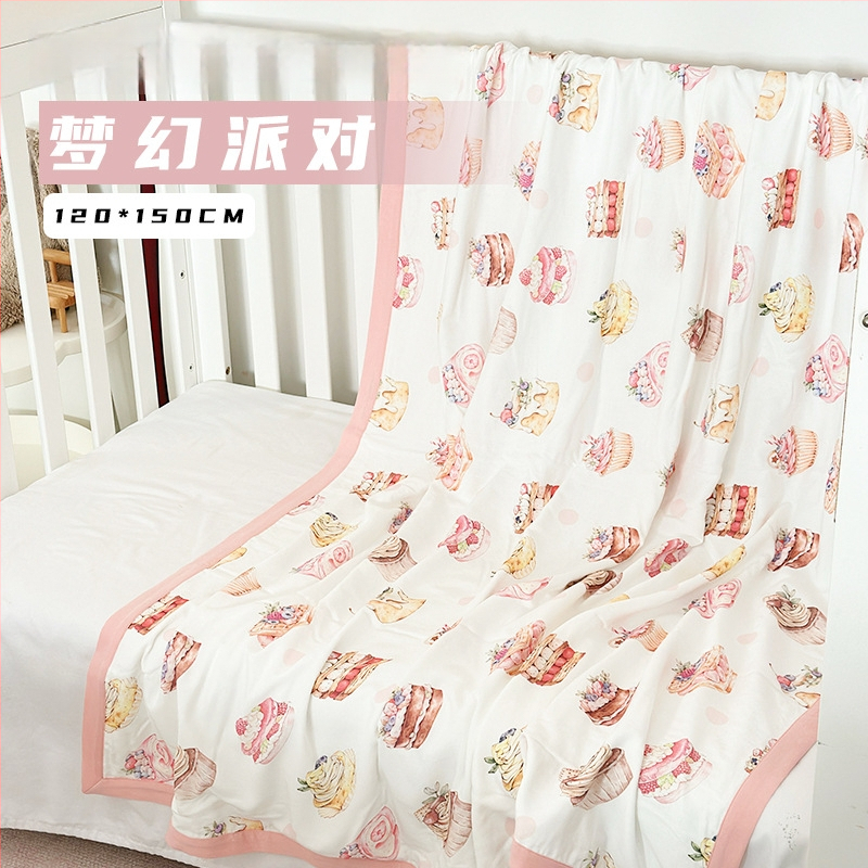 Beebi bambuskiudud swaddle tekk - multikas muster, suveks kasutamiseks, imikutele ja väikelastele