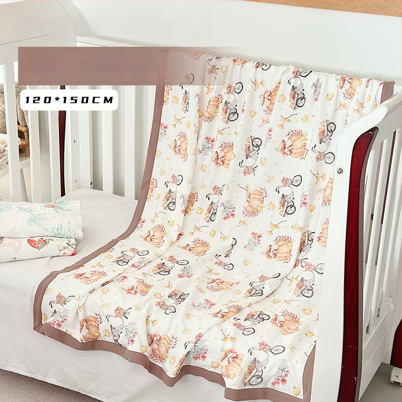 Beebi bambuskiudud swaddle tekk - multikas muster, suveks kasutamiseks, imikutele ja väikelastele