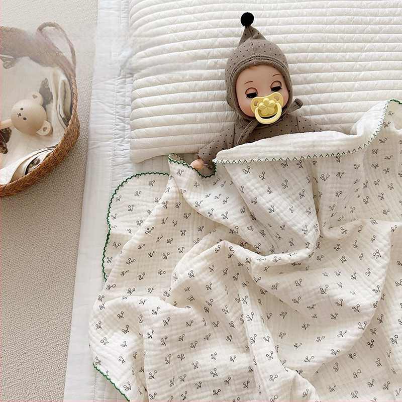 Dviejų sluoksnių gauzės pledas kūdikiams, vasarinis svoris, 100–200 g, tinkamas nuo gimimo iki 6 metų