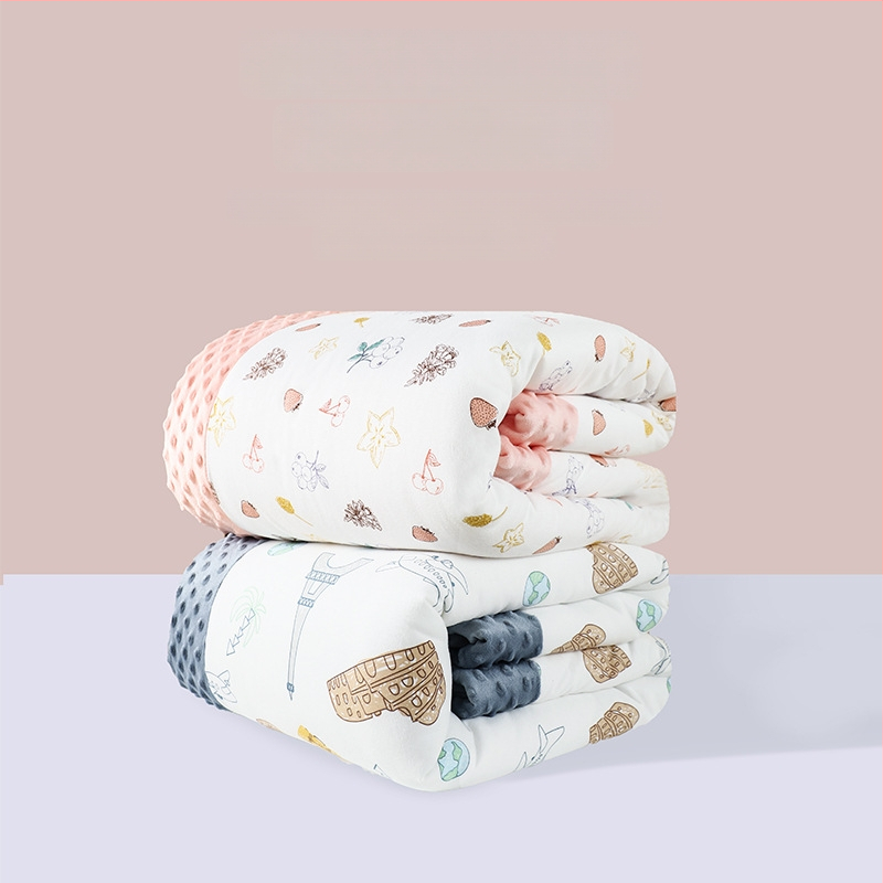 Kūdikio antklodė naujagimiams | 500–800 g 100% medvilnė | visų metų naudojimui | šiuolaikinio minimalistinio stiliaus | 3D pūkiniu veliūru raminanti antklodė