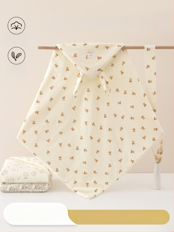 Naujagimio įvyniojimo antklodė - audinys: verpalai, užpildas: šilko-pamukas, raštas: karikatūra, tinka naujagimiams