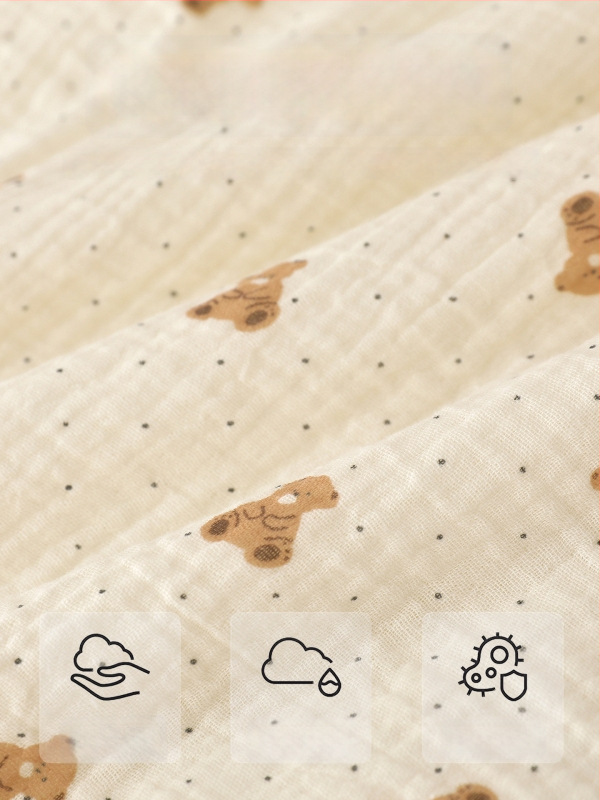 Naujagimio įvyniojimo antklodė - audinys: verpalai, užpildas: šilko-pamukas, raštas: karikatūra, tinka naujagimiams