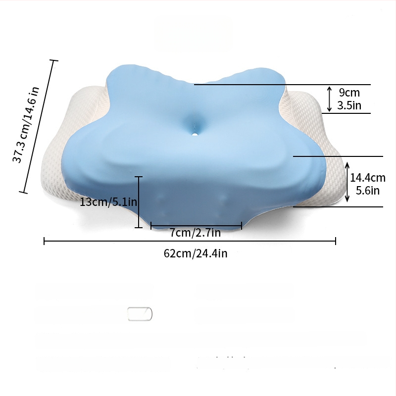 Atminties putų kaklo pagalvė, drugelio formos, ledinio šilko audinys, svoris 0.5–1.0 kg