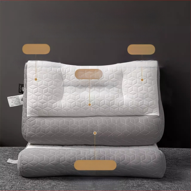 Kaklo atramosi pagalvė kaklo laikymui, plunksnų šilko užpildas ir pluošto užvalkalas – stačiakampė, suaugusiems