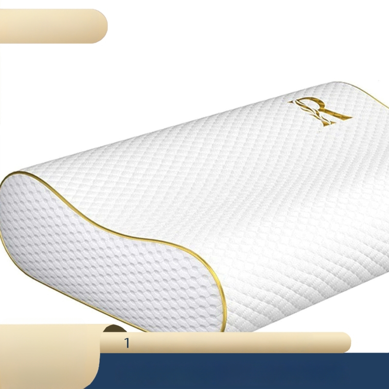 Bangų formos kaklo pagalvė iš atminties putų, lėtas atsigavimas, užvalkalas iš cheminio pluošto, svoris 0.5-1 kg