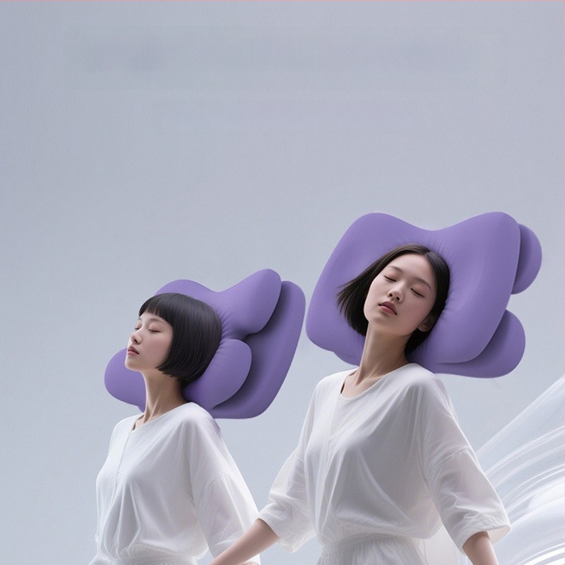 Dviejų sluoksnių grožio miego pagalvė su memory foam, be spaudimo, anti-senėjimas, dvigubas pojūtis, kaklo apsauga, šoninis miegas, stačiakampio formos