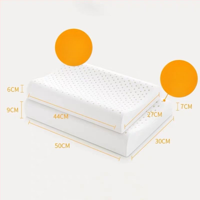 Latekso pagalvė, stačiakampė pagalvė suaugusiems, užpildas 95% natūralaus latekso, latekso turinys 90%+, Refined Rose