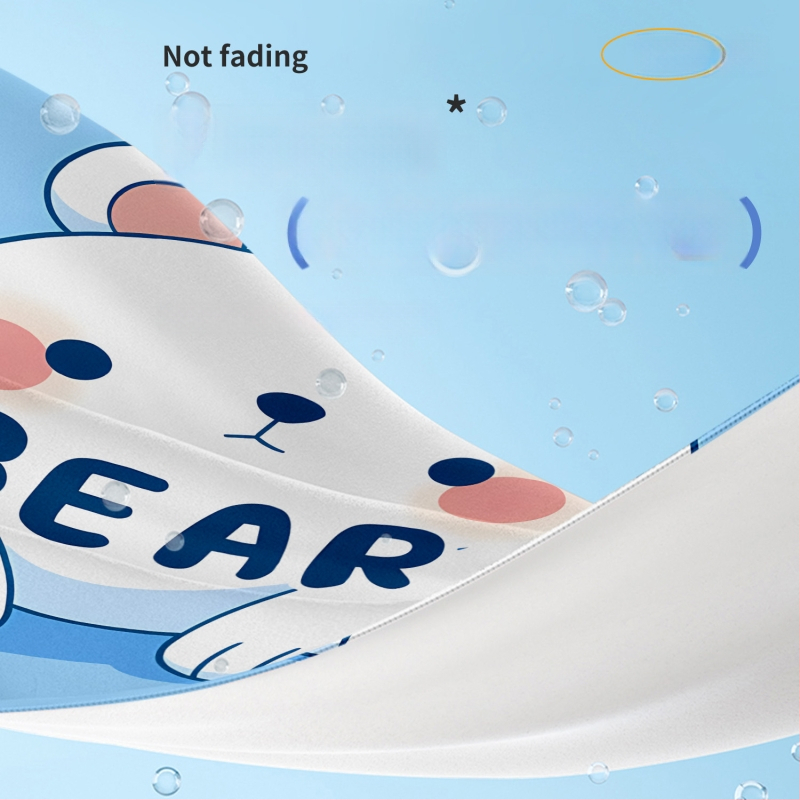 Bērnu ātri žūstošs kapes dvielis plūšanai, divpusējs samets, 200–300 g