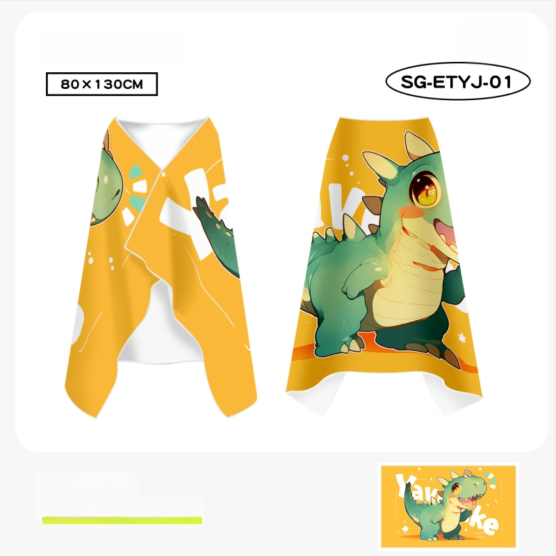 Bērnu ātri žūstošs kapes dvielis plūšanai, divpusējs samets, 200–300 g