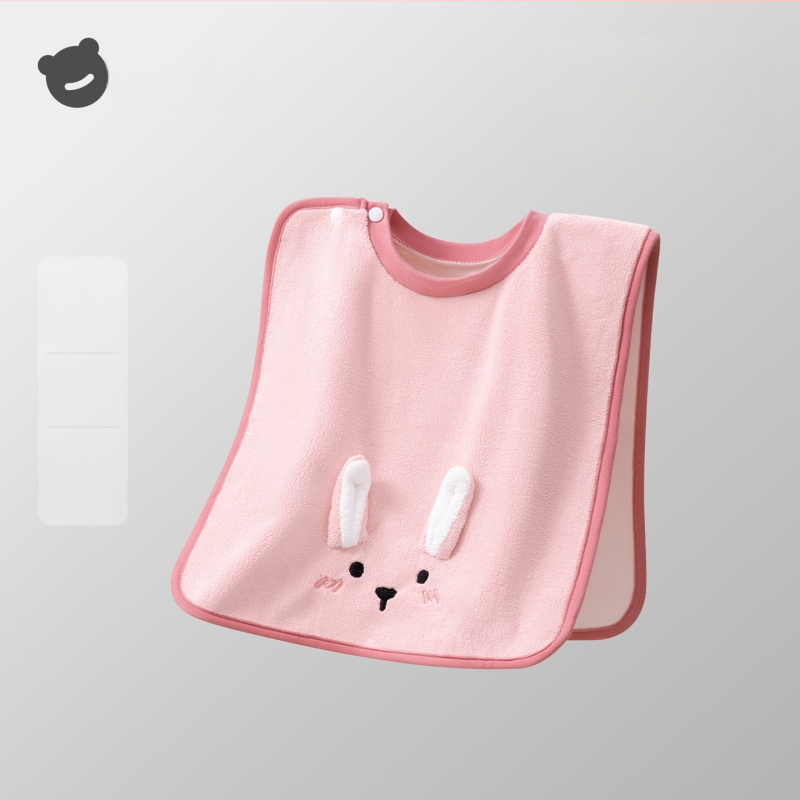 Laste näopuhastamiseks ja hammaste harjamiseks veekindla bibiga pesulapp, polüestri kiud, sobib 0–6-aastastele, kogu aasta kasutamiseks