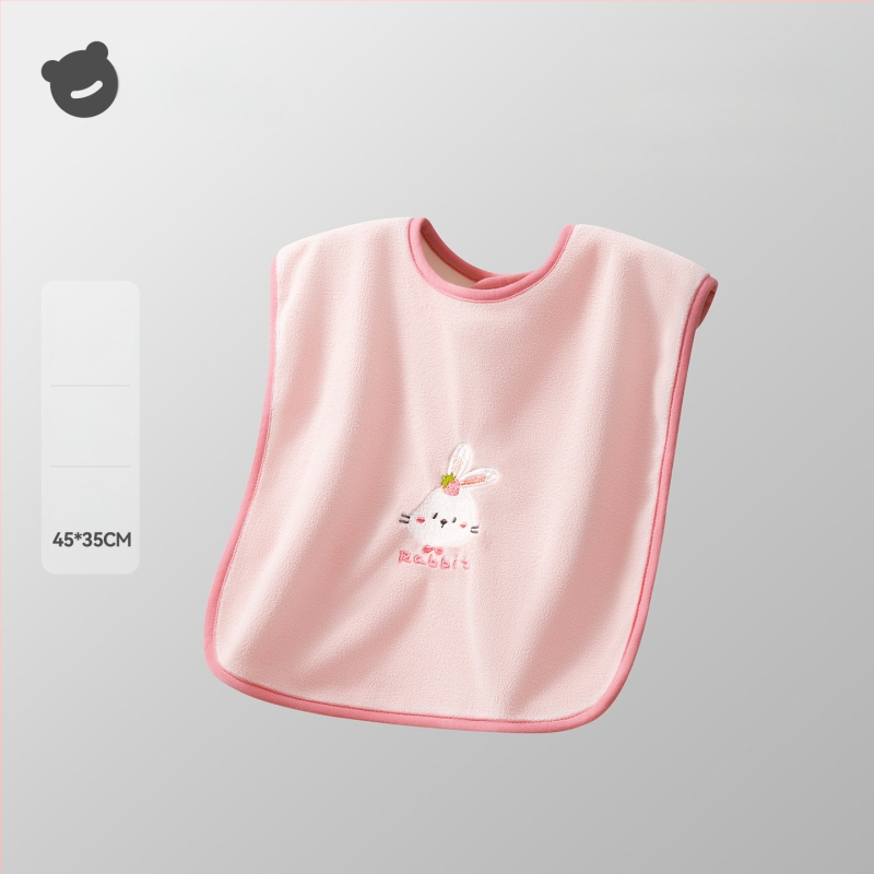 Laste näopuhastamiseks ja hammaste harjamiseks veekindla bibiga pesulapp, polüestri kiud, sobib 0–6-aastastele, kogu aasta kasutamiseks